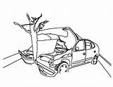 Crash Coloring Car Pages Crashed Cars Tree Drawing Wrecked Colouring Crashes Accident Color Netart Getdrawings Getcolorings Print Printable Paintingvalley Search sketch template