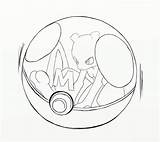 Ball Pokeball Pokemon Coloring Pages Master Mewtwo Printable Color Print Getcolorings Comments sketch template