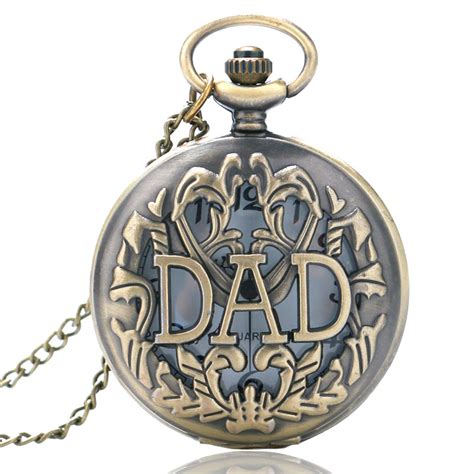 father s day t big letter dad quartz pocket watch