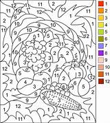 Number Color Autumn Coloring Pages sketch template