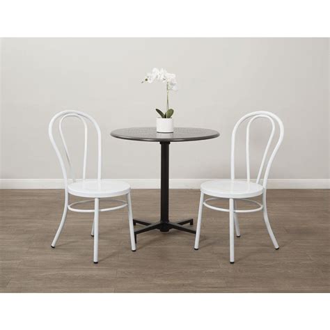 ospdesigns odessa solid white metal dining chair set   oda