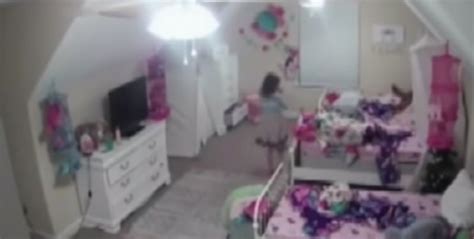 A Mother Put A Camera In Her Daughters Room And Realized That Someone