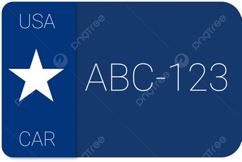 usa car number plate vector car plate number plate licence plate png