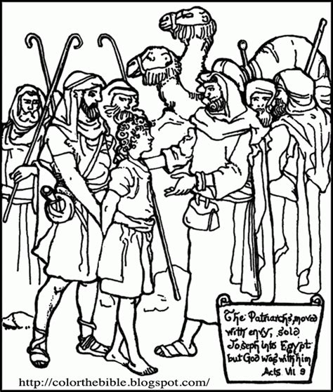 joseph sold  slavery coloring pages coloring home