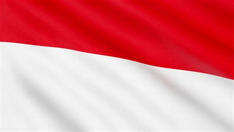 Indonesia Flag With Real Structure Of A Fabric Stock