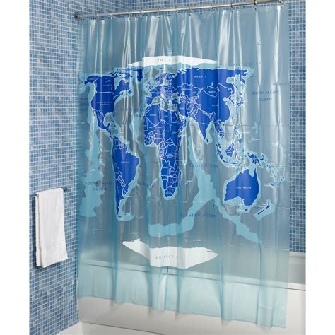 croydex world map vinyl shower curtain and reviews wayfair
