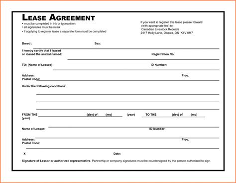 rental agreement  template business