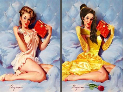 9 princesas de disney transformadas en sexys pin up girls