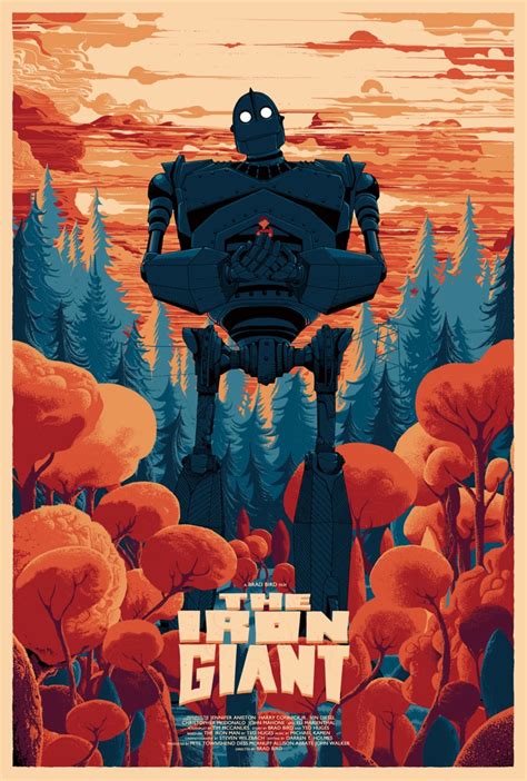 d699 hot classic comic movie film fight the iron giant silk poster art