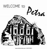 Petra Monastery sketch template