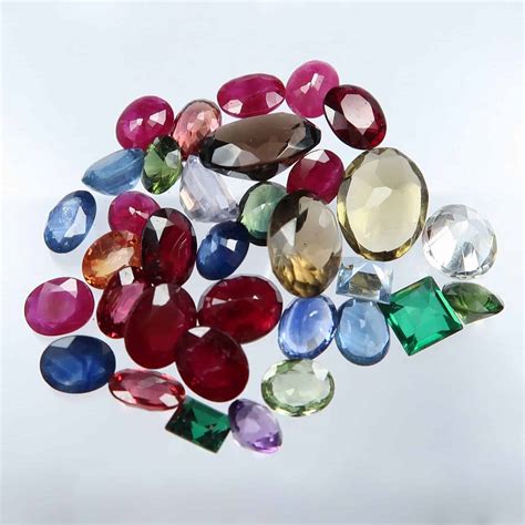 mixed faceted stones  jewellery making faceted parcels  jewellers