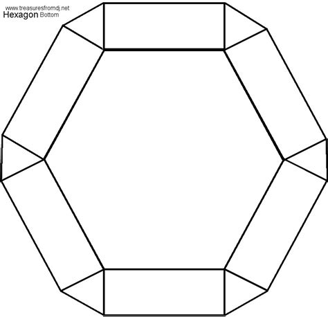 hexagon  shape templates printable printableecom