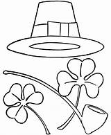 Coloring Patrick Pages St Patricks Sombrero Hat Shamrocks Saint Irish Pipe Sheets Drawings Shamrock Printable Color Cliparts Clipart Honkingdonkey Kids sketch template