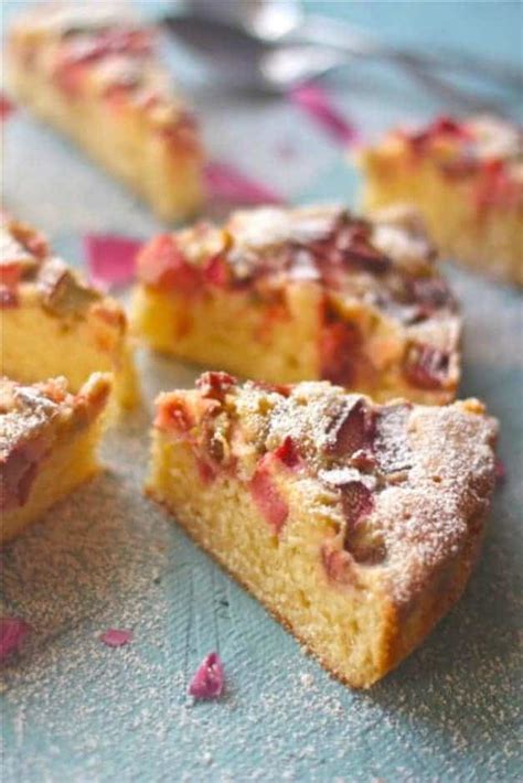 quick rhubarb cake  seaside baker