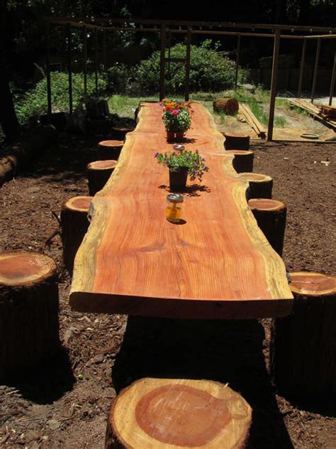 amazing diy tree log projects   garden amazing