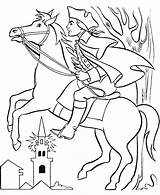Revere Paul Coloring Pages Bunyan Drawing Horse Punisher History Kids Concord Lexington Sketch Ride Clipart American Book Printable Color Getcolorings sketch template