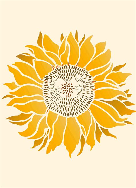 sunflower stencil henny donovan motif