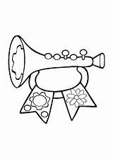 Coloring Trumpet Toy Pages Printable Drawing Getdrawings Edupics Comments Large sketch template