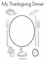 Coloring Thanksgiving Dinner Plate Print Pages Color Printable Getcolorings Twistynoodle sketch template