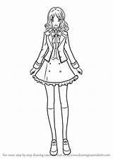 Yui Diabolik Lovers Komori Draw Drawing Step Anime sketch template
