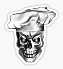 skull  chef hat stickers redbubble
