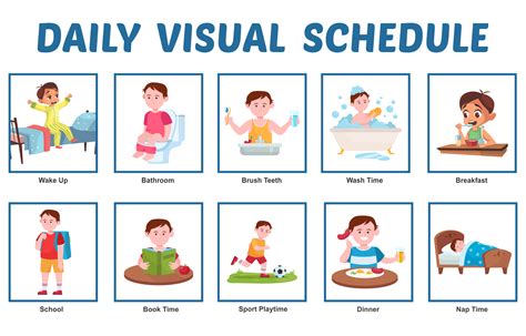 home  printable visual schedule pictures printable templates
