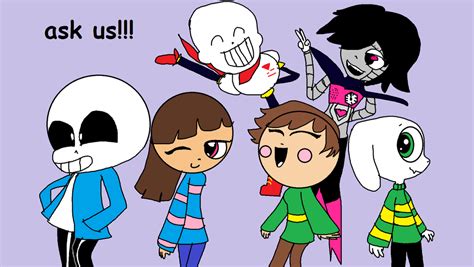 Ask Sans X Frisk And Chara X Asriel And Mettaton X By Safaryam On