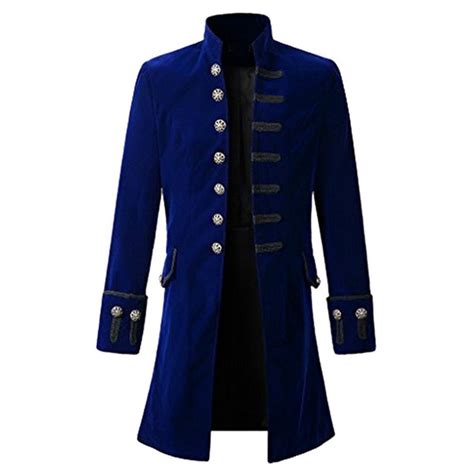 Vintage Mens Gothic Trench Coat Long Jacket Overcoats