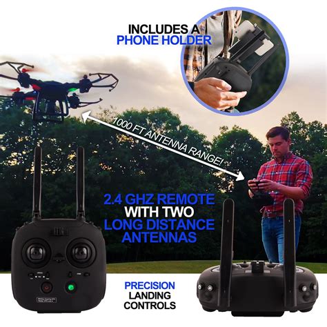 vivitar vti  skyview wi fi hd drone  gps   mega pixel camera works camera drones