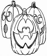 Coloring Halloween Jack Lanterns Pages sketch template