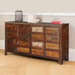 sierra rustic reclaimed wood  drawer dresser