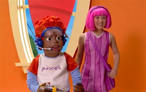 Image Nick Jr Lazytown Pixel And Stephanie 11 Zap It Png