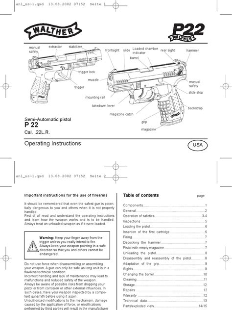 walther p usa manual trigger firearms magazine firearms