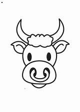Bull Head Coloring sketch template