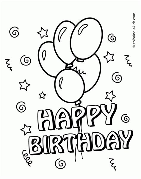 happy birthday coloring pages  kids