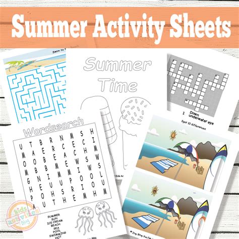 printable summer activity sheets kids activities blog