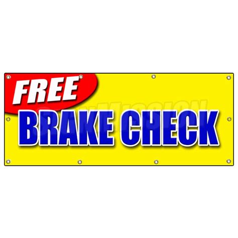 brake check banner sign diagnosis repair drum pads pad brakes walmartcom