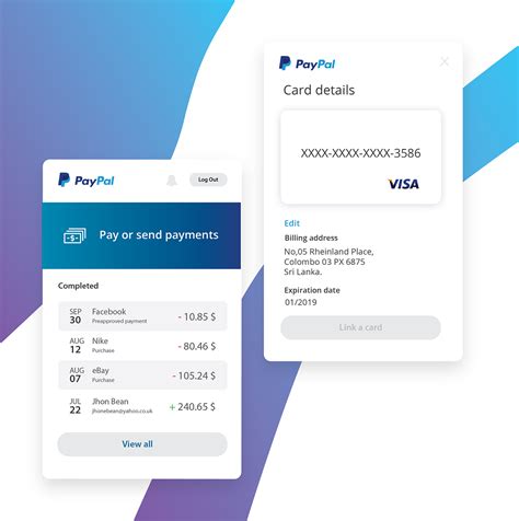 paypal mobile uiux redesign concept summary wallet  behance