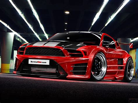 auto photo  tuning luxurious super fast cars red ford mustang shelby gt  mustang