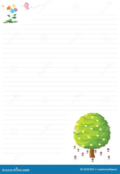 cute letter page stock illustration image  leaves trees