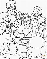 Coloring Supper Last Popular Jesus sketch template
