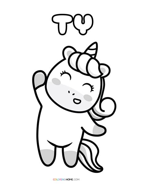 ty unicorn coloring page coloring home