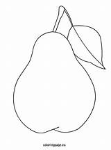 Pear Coloring Fruit Templates Designlooter Outlines Coloringpage Eu 74kb sketch template