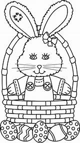 Easter Basket Coloring Pages Bunny Colouring Printables Kids Sheets Printable Color Spring Eggs Standing Books Egg Crafts Surprise Adult Candy sketch template