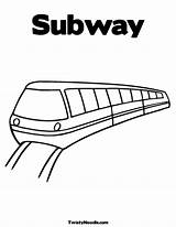 Subway Underground Coloringhome Tunnel Colouring sketch template