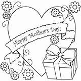 Coloring Mothers Gift Happy Mother sketch template