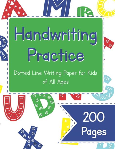 handwriting practice dotted  writing paper  kids   ages