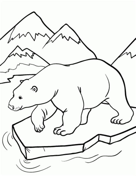 printable polar bear coloring pages printable templates