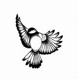 Chickadee Bird Tattoo Coloring Pages Clipart Line First Clip Tattoos Clipartmag Drawing sketch template