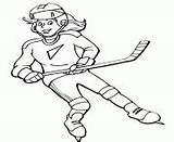 Coloring Pages Hockey Girl Printable Info sketch template